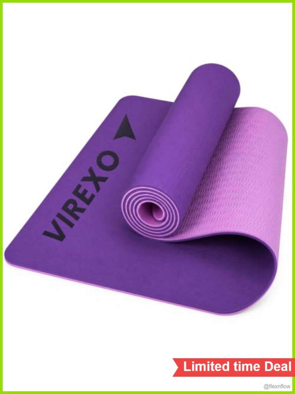 8mm Extra Thick Non-Slip TPE Yoga Mat 72x24 with Carrying Strap